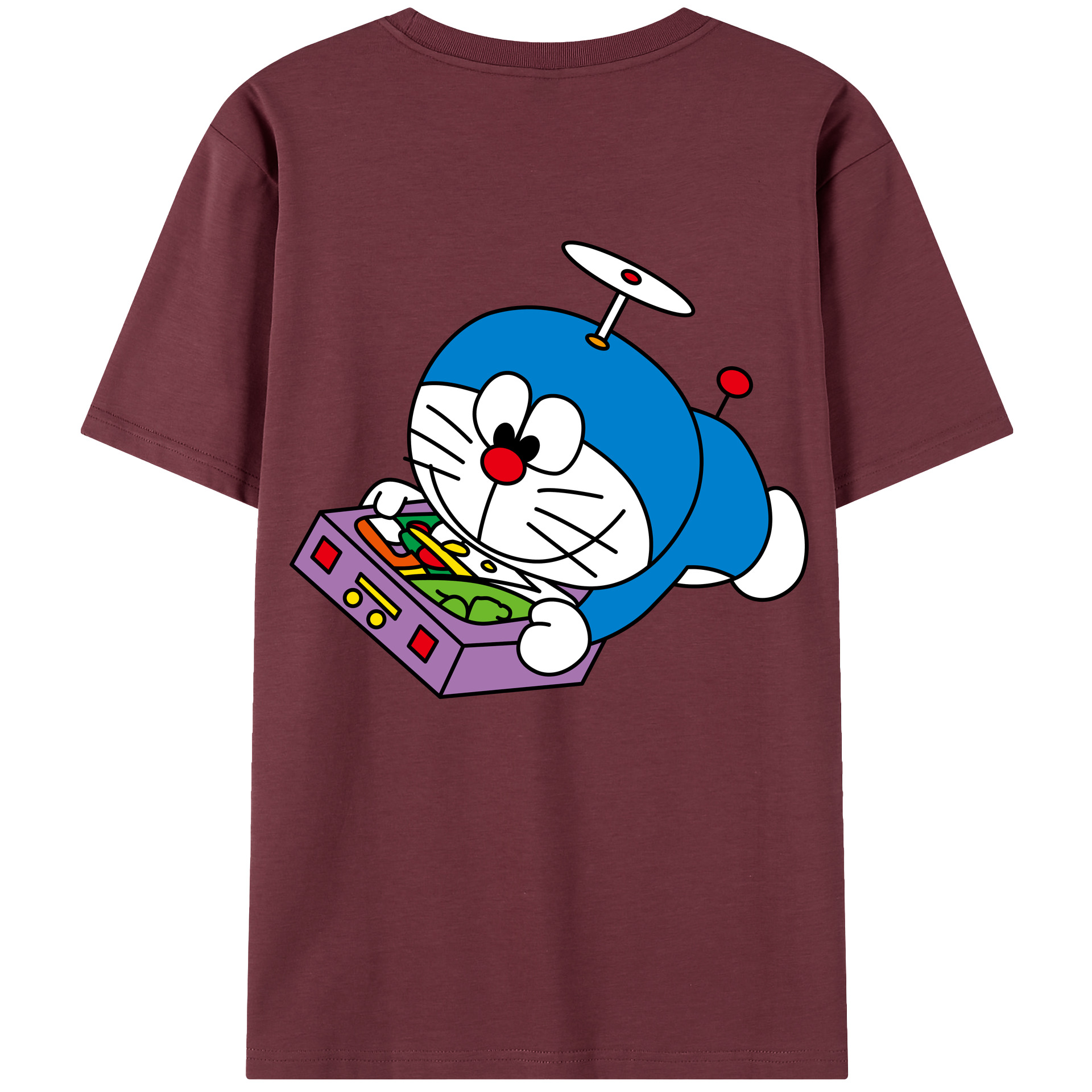 （画像用） ドラえもん Doraemon 綿100％半袖Tシャツ（背面プリント）